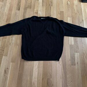 CLOSEOUT: Tommy Bahama Black V-Neck Sweater – Classic Lightweight Knit, Size XXL